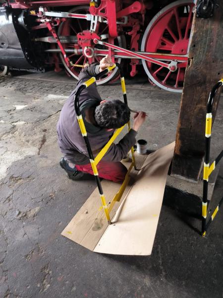 Arbeiten an der Aufstiegsleiter